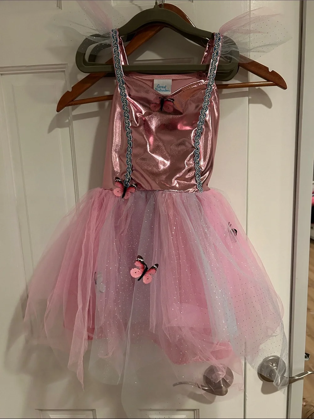 Girls' Pink Butterfly Tutu Dance Costume Dress
